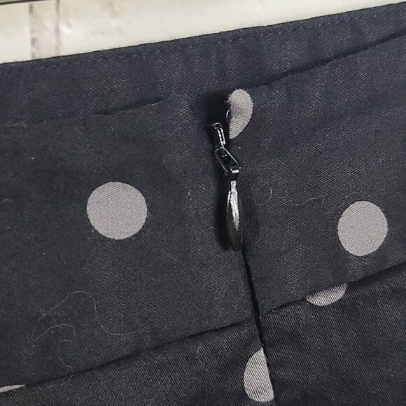 LOFT Black/Gray Polka Dot Straight Pencil Skirt Career Office Work Size 2 New - Picture 8 of 9